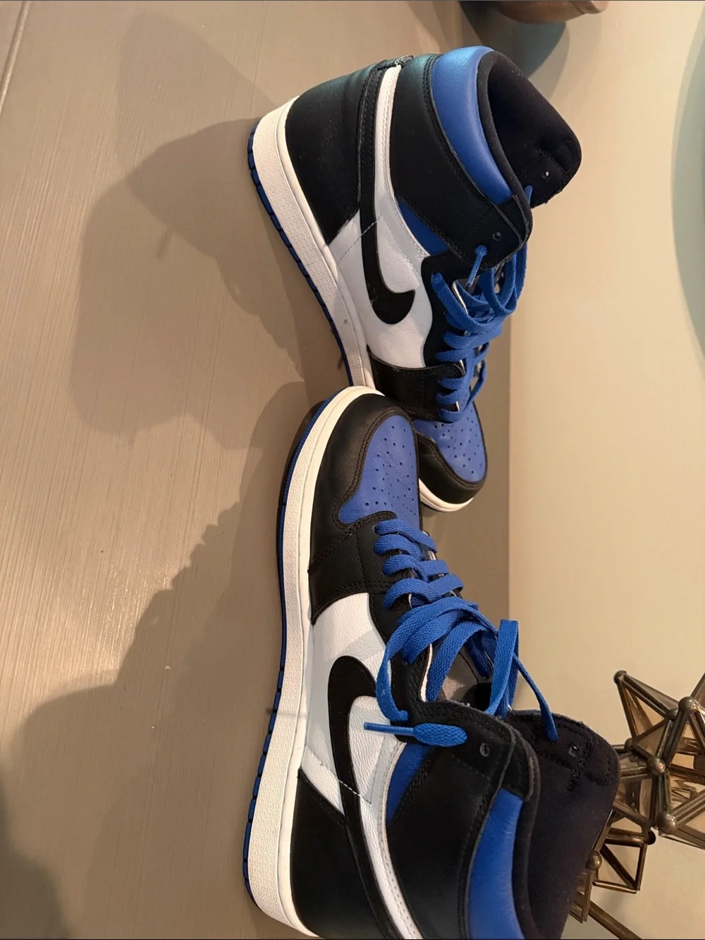 Jordan High-Top Sneakers - Black & Royal Blue